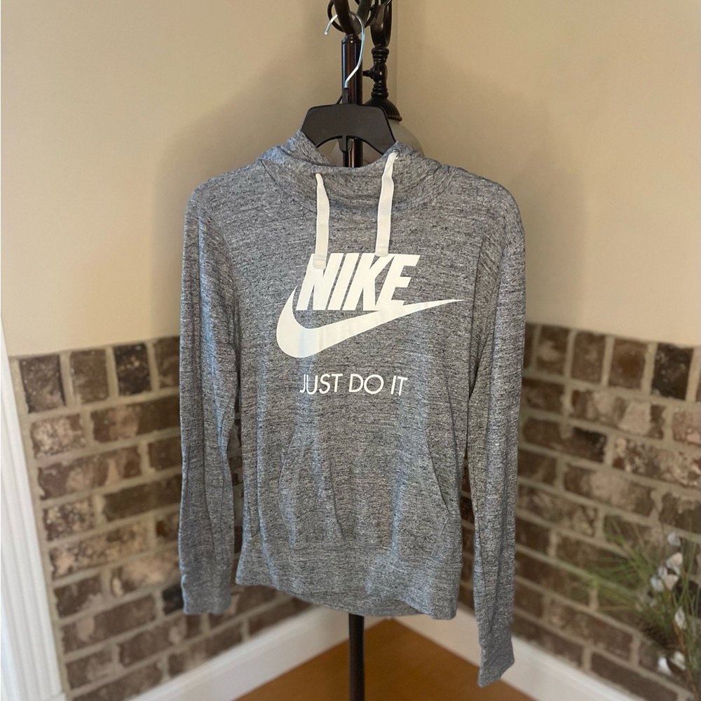 nike ‘just do it’ grey hoodie